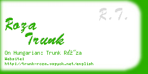 roza trunk business card